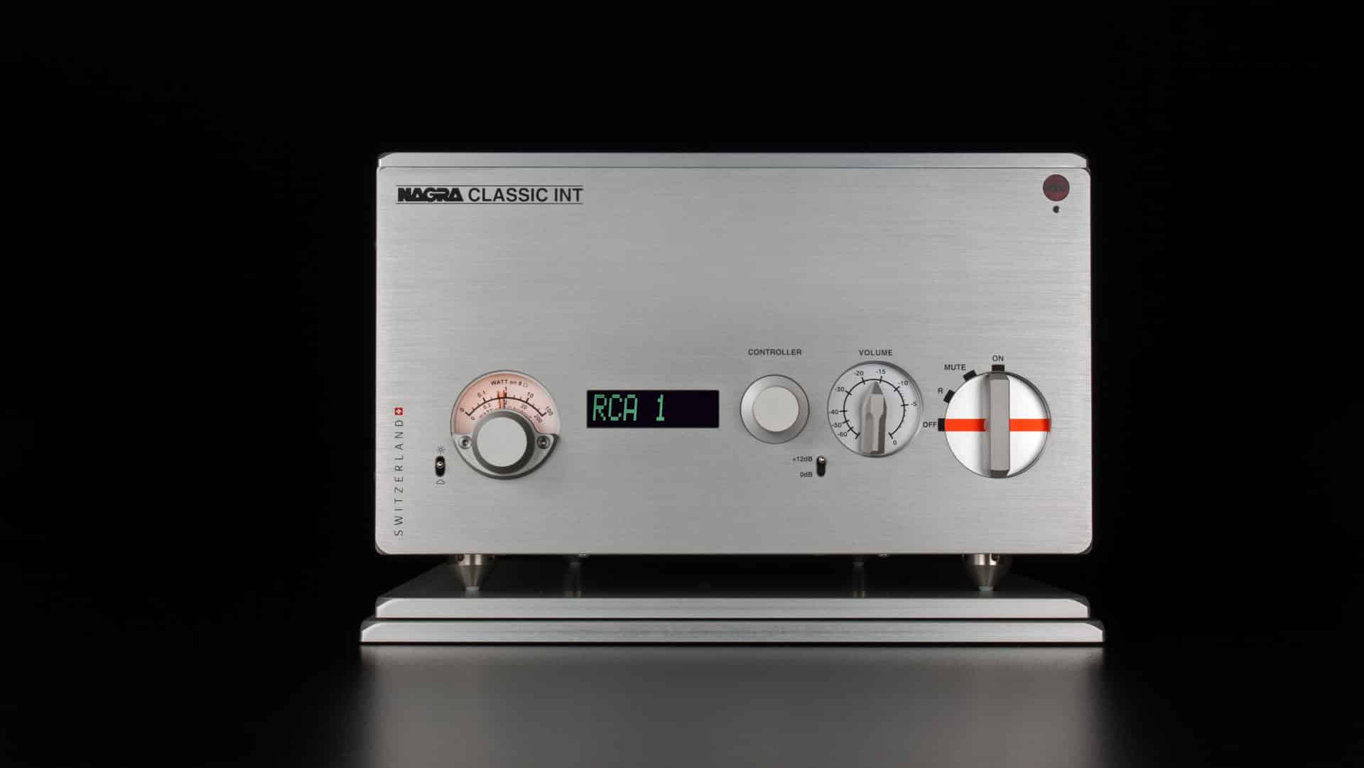 Nagra CLASSIC INT Amplificador integrado estéreo estado sólido transistor Mosfet transformador modulómetro frontal VFS