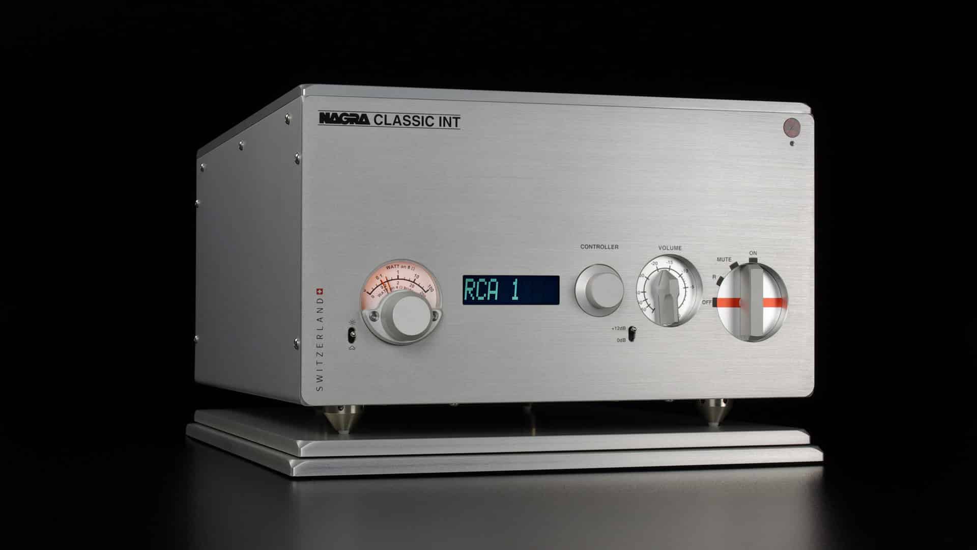 Nagra Classic INT Integrated Amplifier solid state stereo Mosfet transistor transformer modulometer front VFS