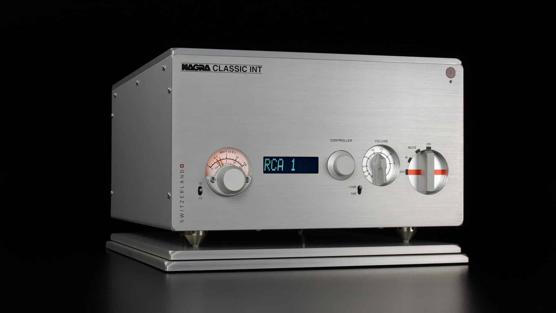 Nagra CLASSIC INT Amplificador integrado estéreo estado sólido transistor Mosfet transformador modulómetro frontal VFS