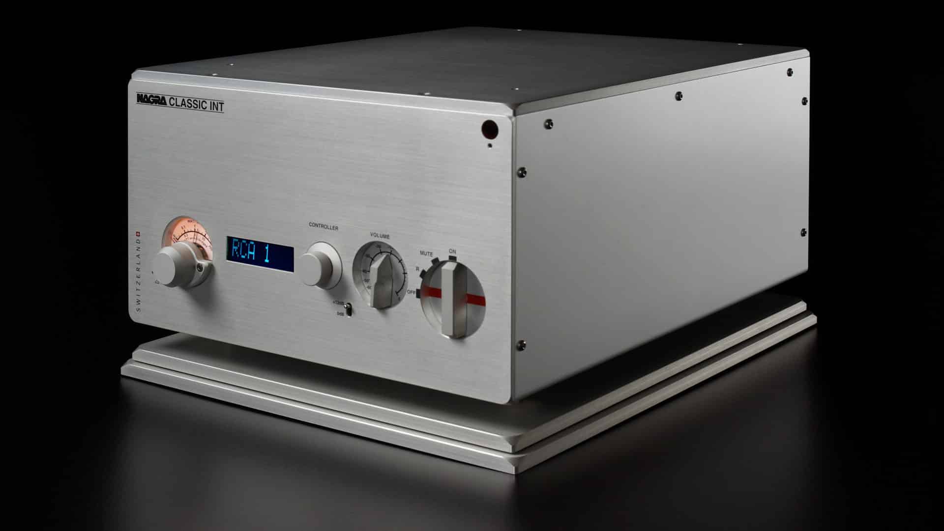 Nagra Classic INT Integrierter Verstärker Festkörper-Stereo Mosfet Transistor Transformator Modulometer Frontseite VFS