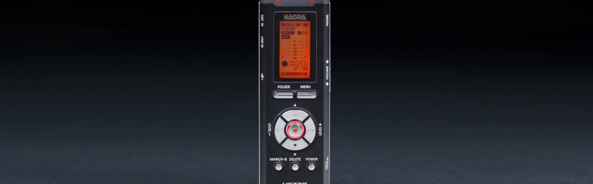 Nagra Mezzo miniature recorder handheld digital front rec button