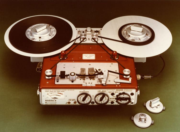 1976 NAGRA E-Economy portable mono full track analog audio tape recorder radio reporters NAB CCIR