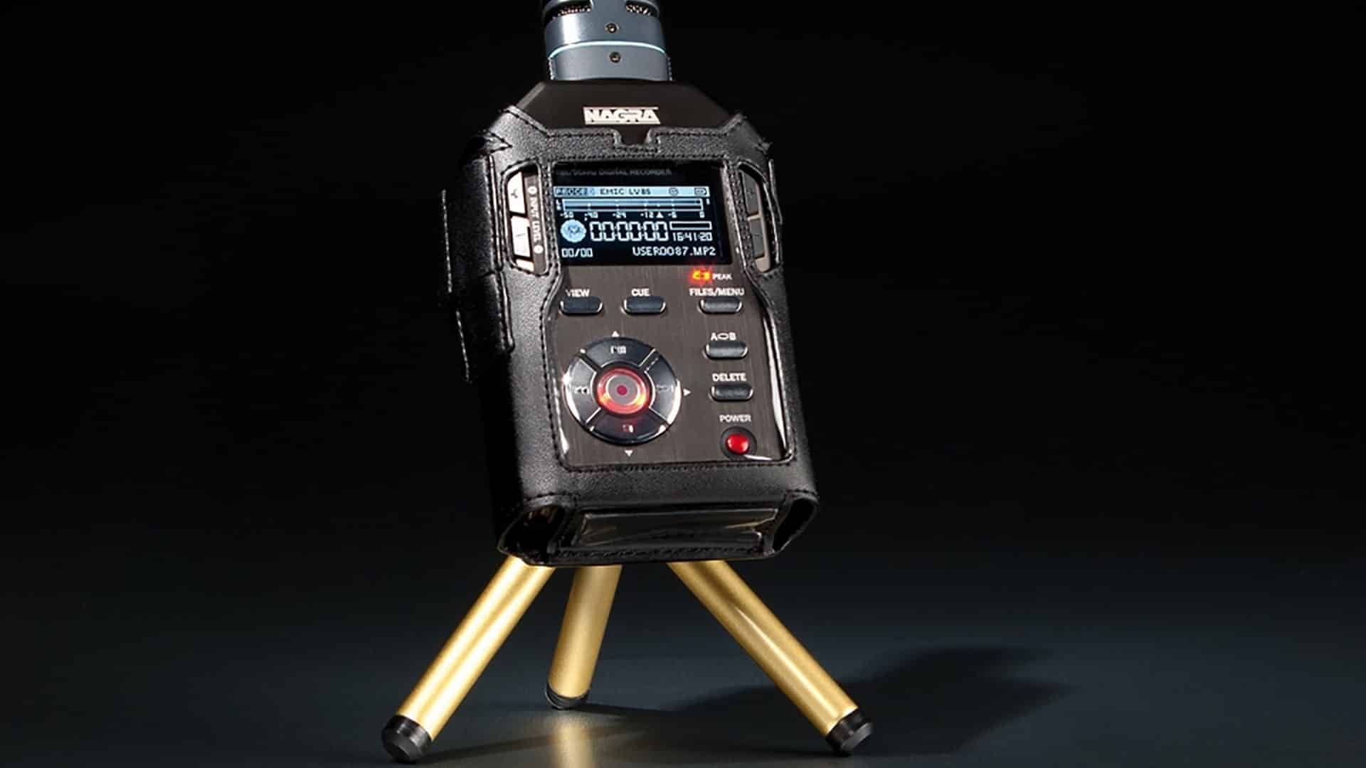 Nagra SD recorder mic handheld tripod case front
