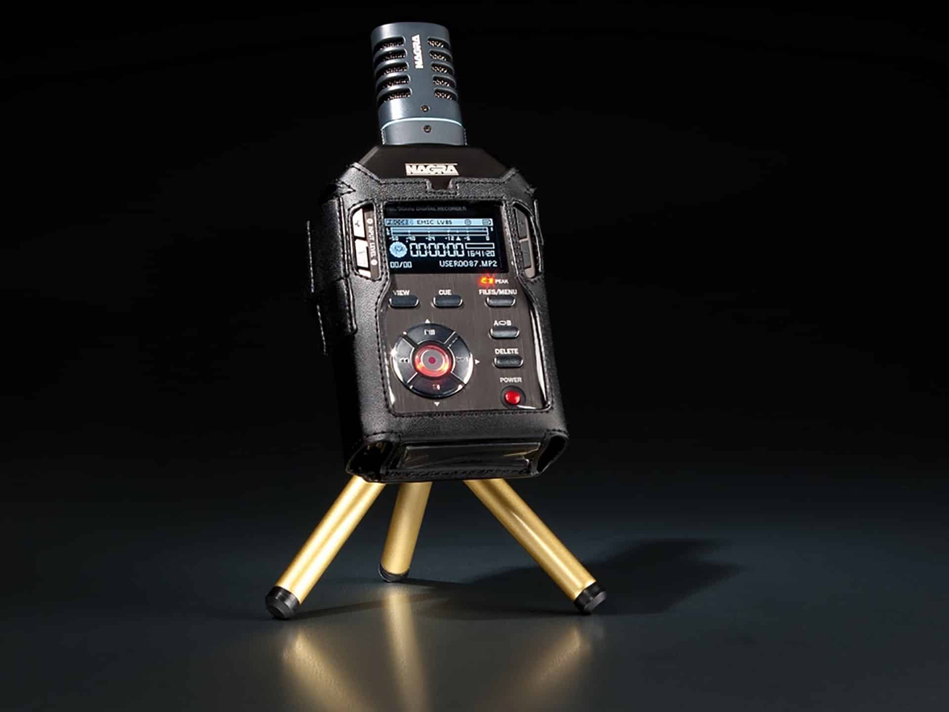 Nagra SD recorder mic handheld tripod case front