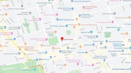 Audio Lounge dealer nagra London Map