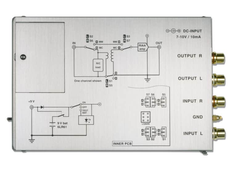 BPS phono stage preamplifier top