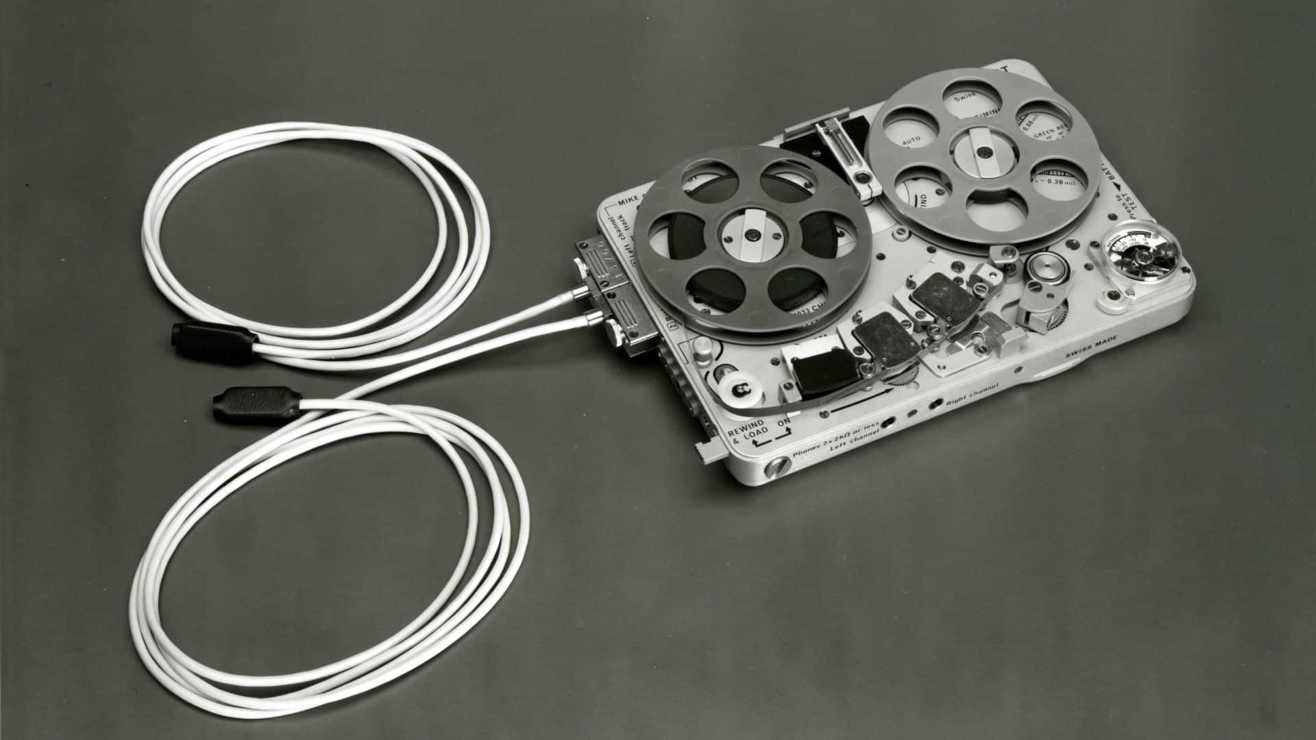 Zippo lighter reel to reel recorder prop with Nagra SN tape