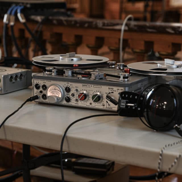 René Laflamme recording Nagra IV-S Seven Headphone Model I