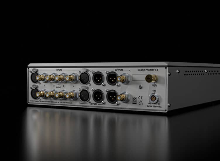 Conectores traseros de preamplificador Nagra Preamp II-S serie II